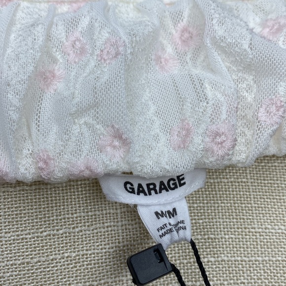 GARAGE Embroidered Mesh Mini Dress Women’s Medium - Picture 7 of 8